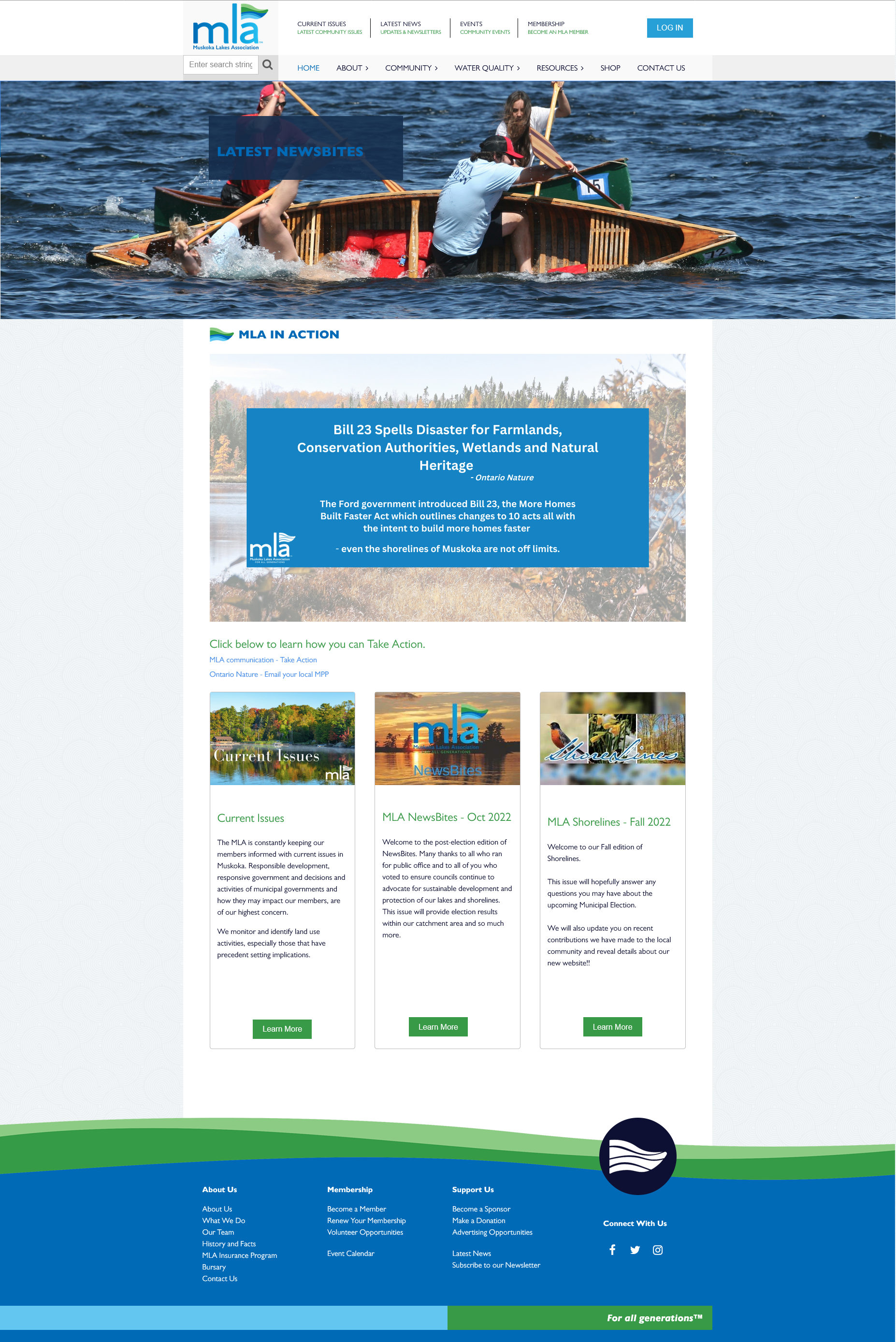 Muskoka Lakes Association Screenshot